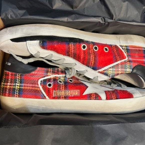 Golden Goose Shoes - Golden Goose Women's Superstar Sneakers Double Check/White w Box/Dustbag Sz 11